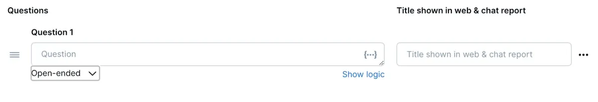 Exemplo de pergunta aberta