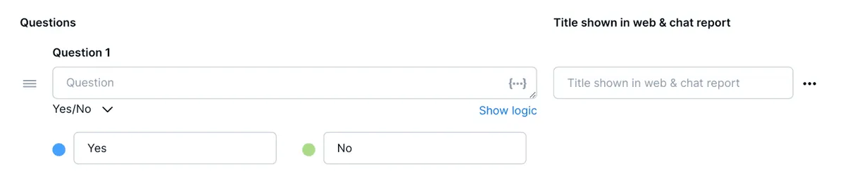 Exemplo de pergunta Sim/Não