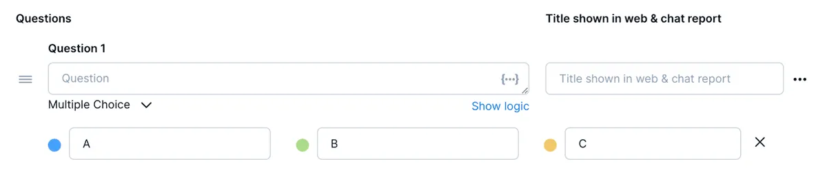 Exemplo de pergunta de múltipla escolha
