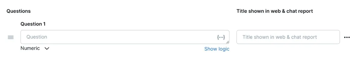 Exemplo de pergunta numérica