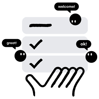 Team check-in illustration